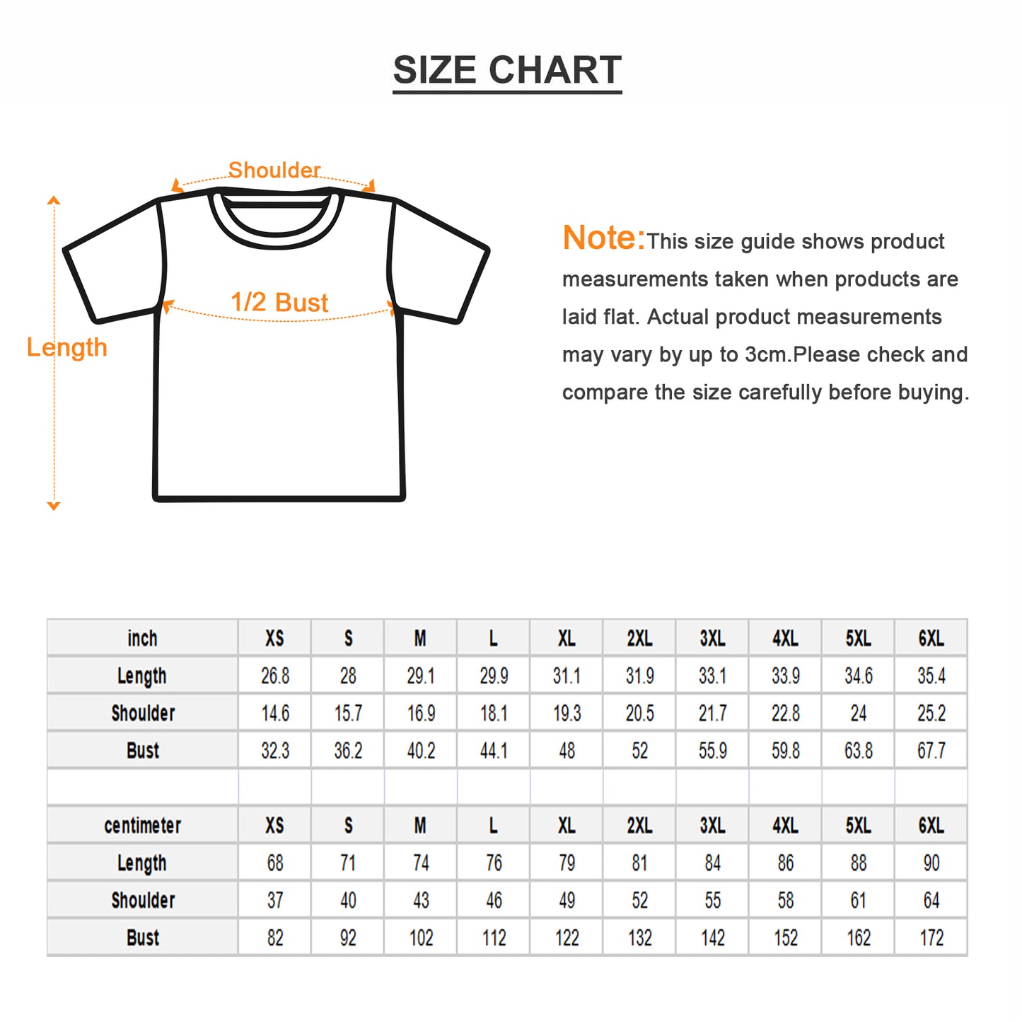 Sizing Chart for Rodeo Hustle™ Camouflage Sleeve T-Shirt